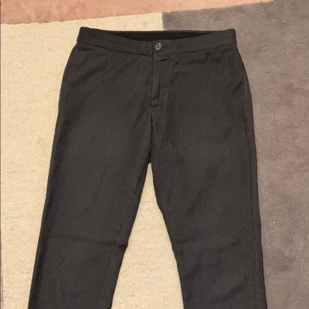 Original Penguin Charcoal Pinstriped Pants